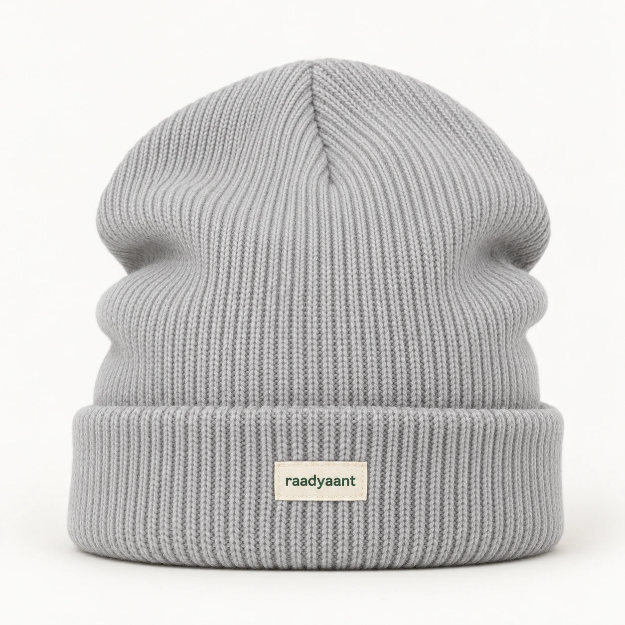 Ice gray Frost Slouch Beanie, knit beanie