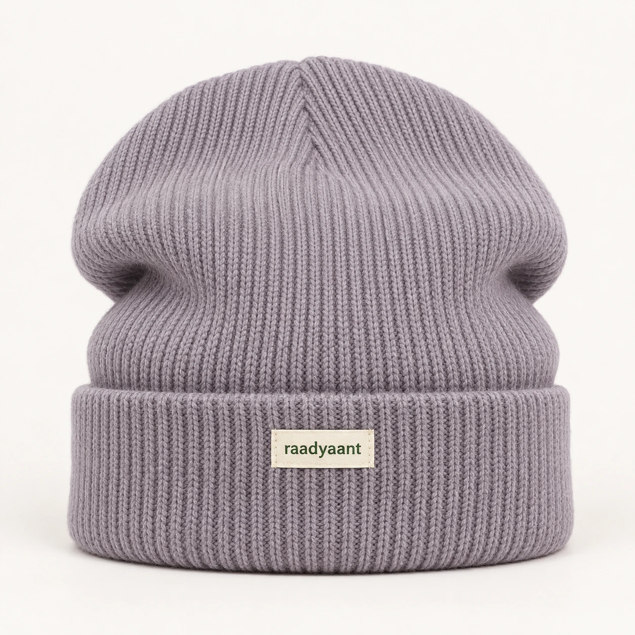 Gray lilac Heather Slouch Beanie, knit beanie