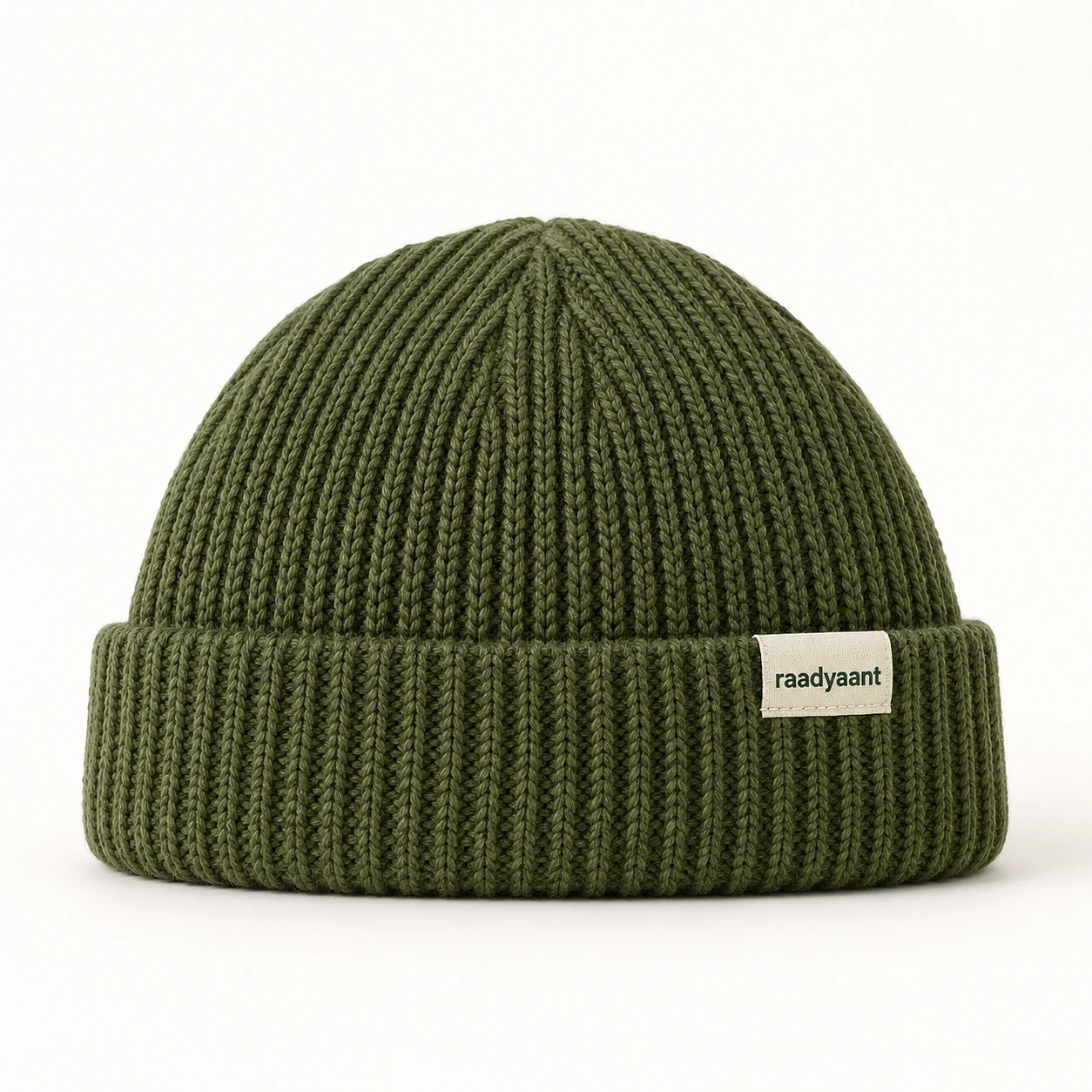 Moss green Moss Fisherman Beanie, knit beanie